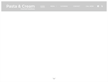 Tablet Screenshot of pastaandcream.com